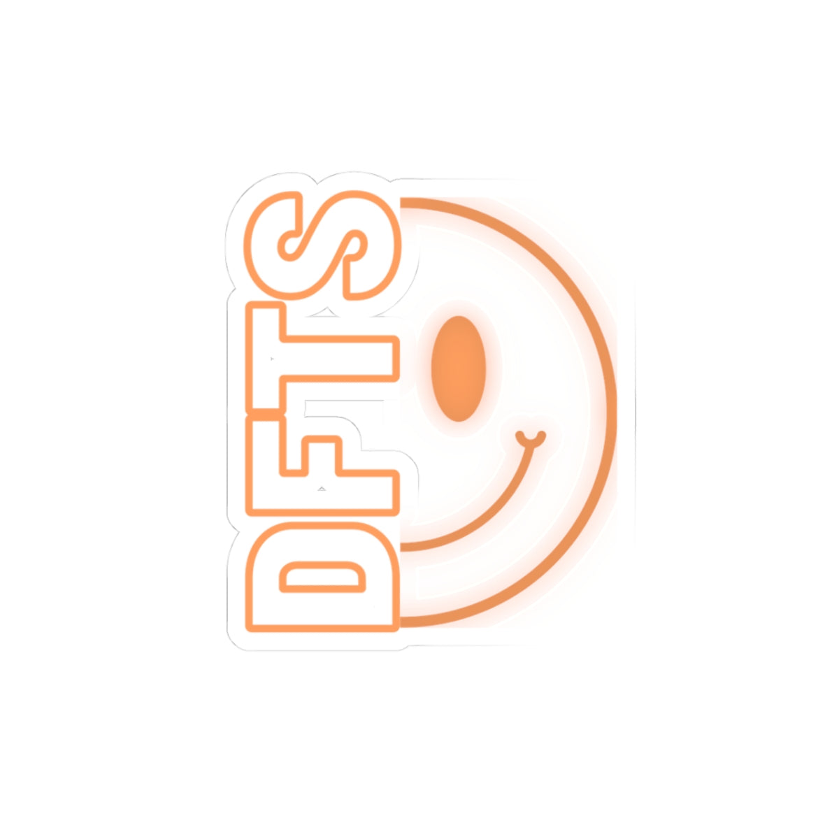 Neon DFTS Kiss-Cut Stickers — Positive Vibes Uplifting Decals