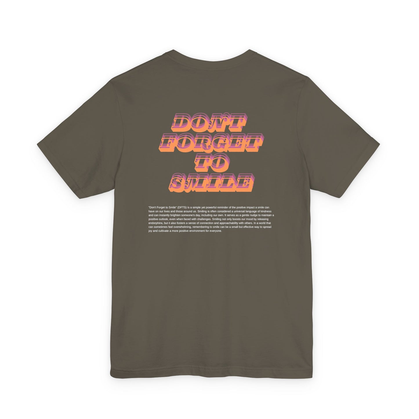 DFTS “Don’t Forget To Smile” Tee — Minimalist Positive Message T-Shirt